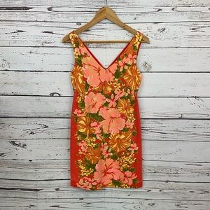 Tracy Feith Coral Floral Dress Size 3